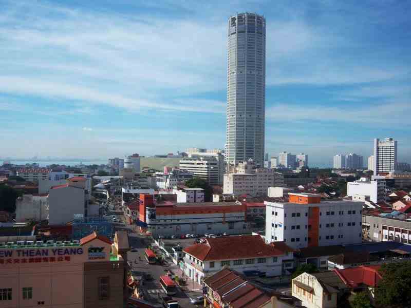 Komtar (Kompleks Tun Abdul Razak) Tower, the highest building in Penang.