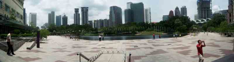 In front of the twin towers and the Suria KLCC mall is the pleasant KLCC park with a man-made lake